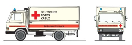 Loewe 4026 - H0 - Magirus Deutz Zeta  90 M 5 - GW, Deutsches Rotes Kreuz
